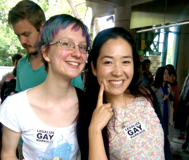 Celebrating at Taipei Pride Parade